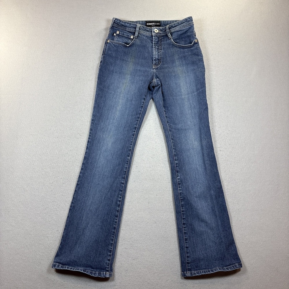 Express jeans‎ Women's mid rise stretch and flare  Blue 5/6 R